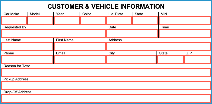 Free Towing Invoice Template Pdf Word Excel