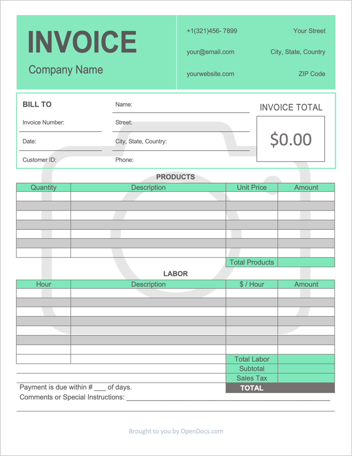 Free Photography Invoice Template | PDF | WORD | EXCEL