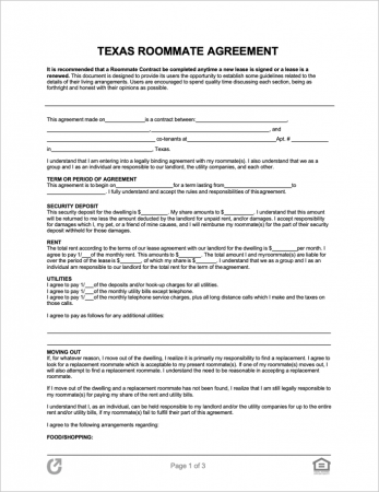 free texas rental lease agreement templates pdf