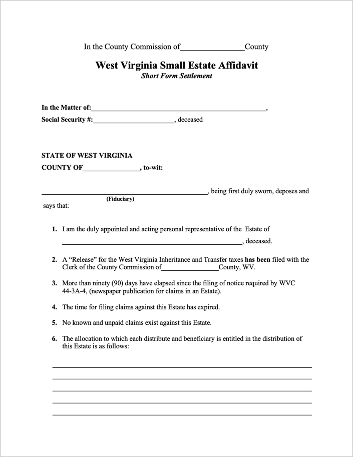 free-west-virginia-small-estate-affidavit-form-pdf-word