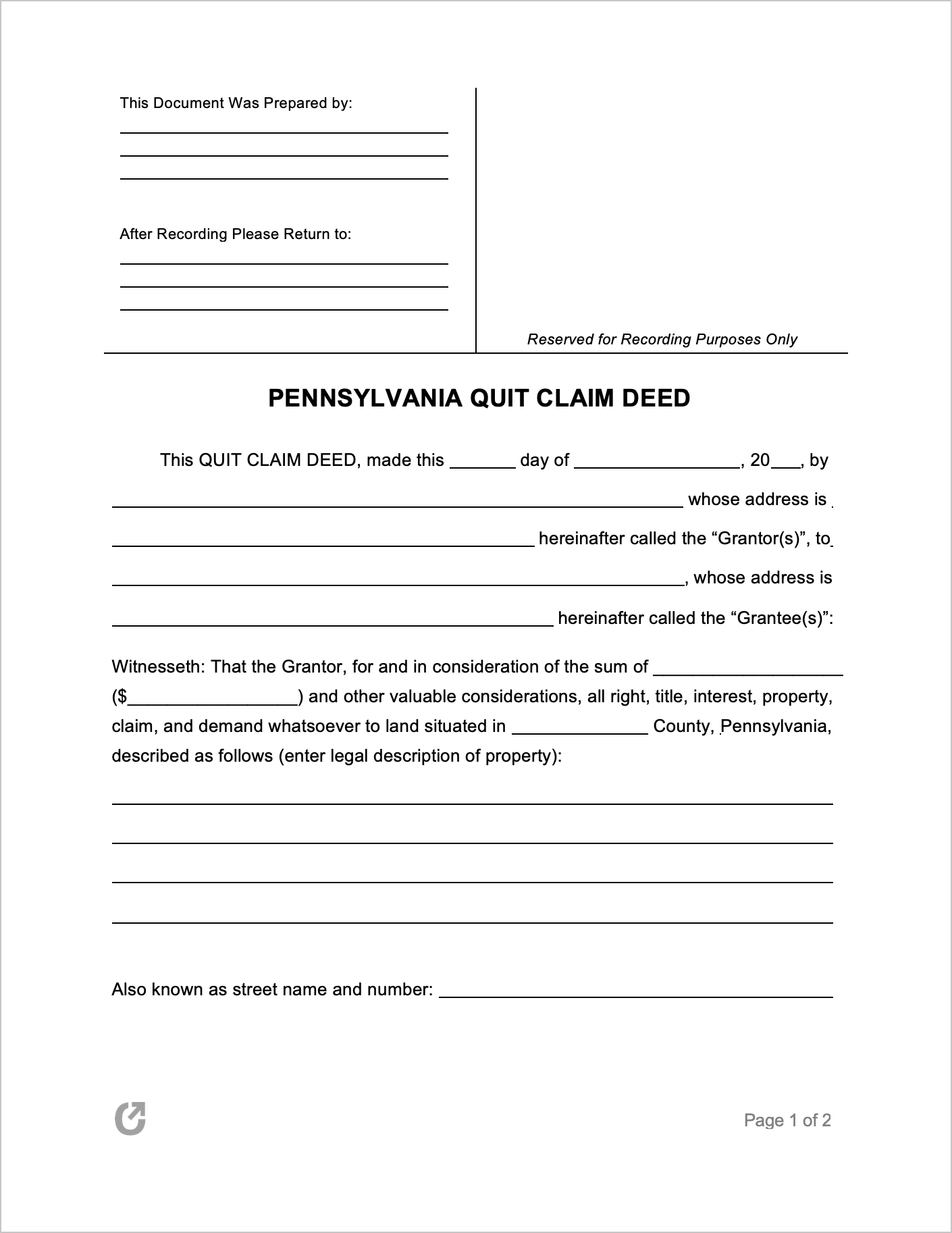 free-pennsylvania-quit-claim-deed-form-pdf-word