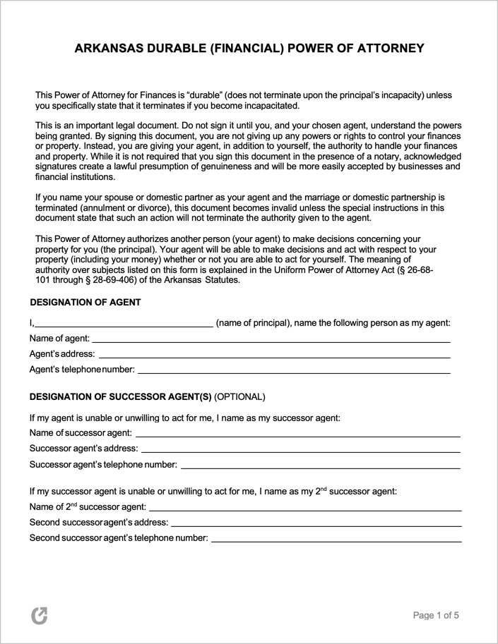 free-arkansas-durable-power-of-attorney-form-pdf-word-rtf