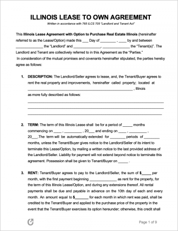 free illinois rental lease agreement templates pdf