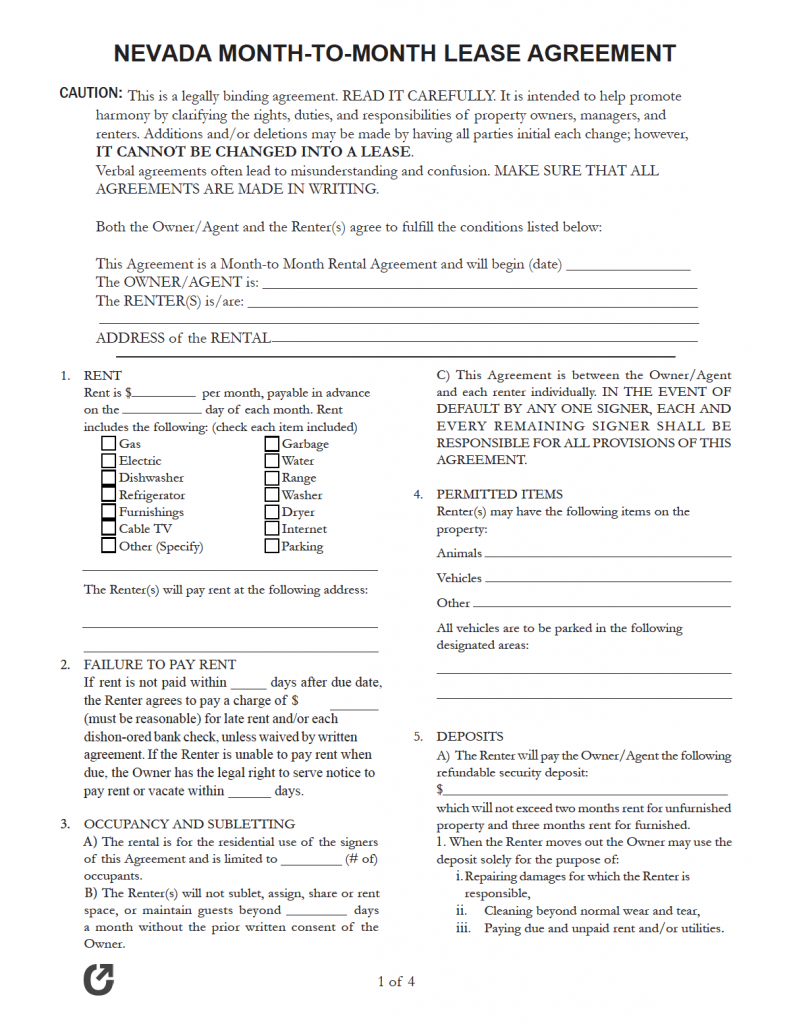 free-nevada-rental-lease-agreement-templates-pdf