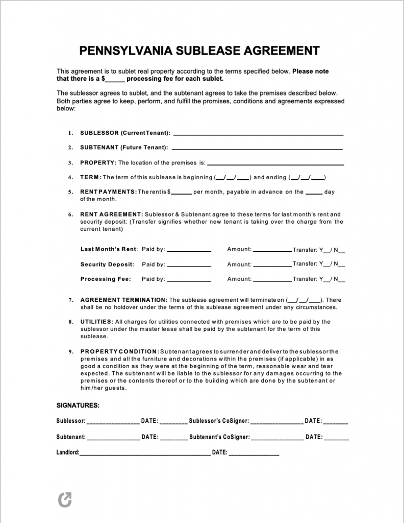 free-pennsylvania-rental-lease-agreement-templates-pdf-word