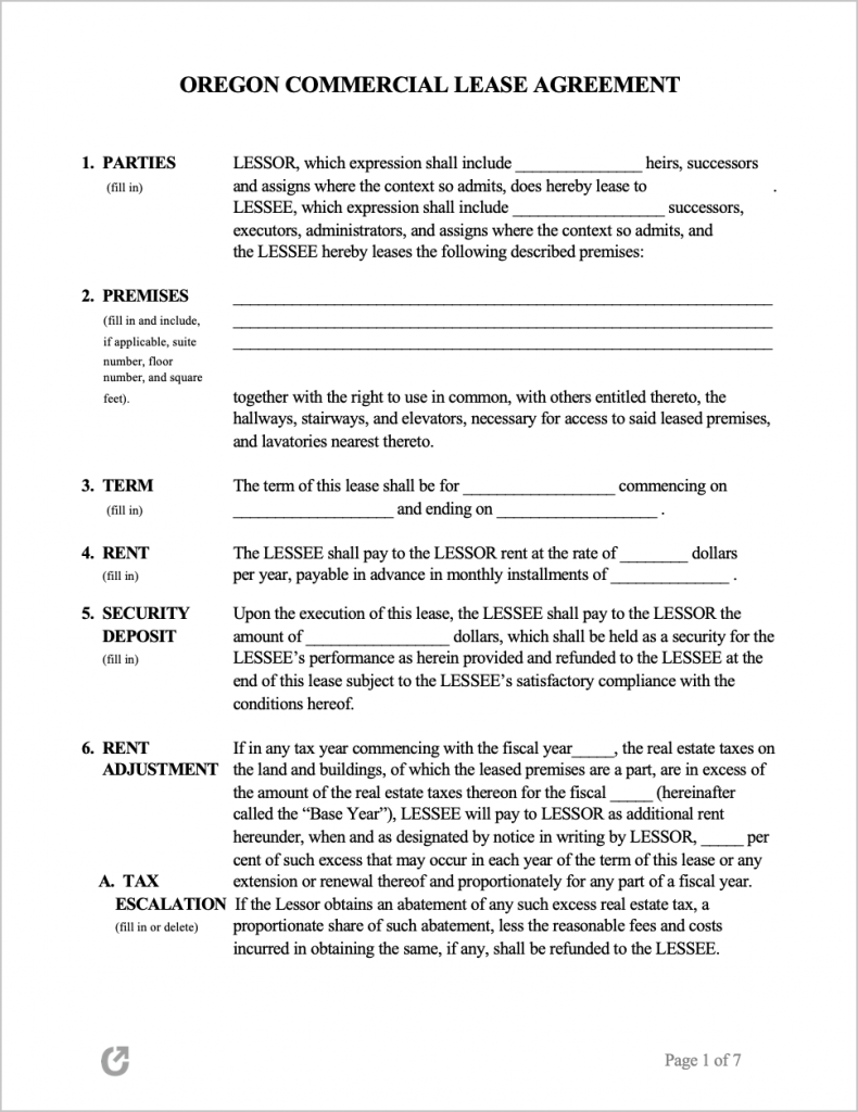 free-oregon-rental-lease-agreement-templates-pdf