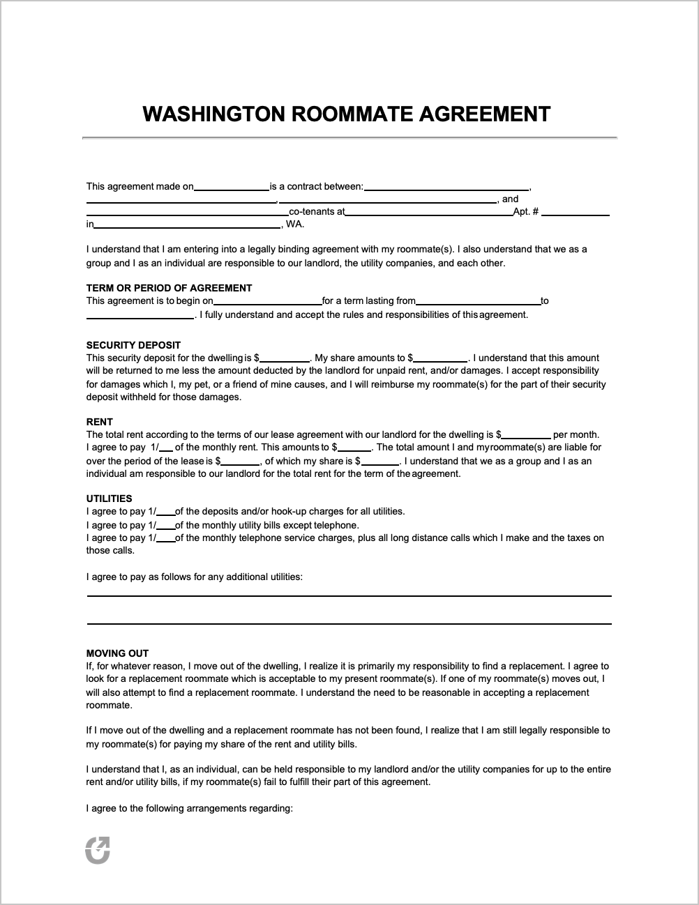 free-washington-roommate-agreement-pdf-word