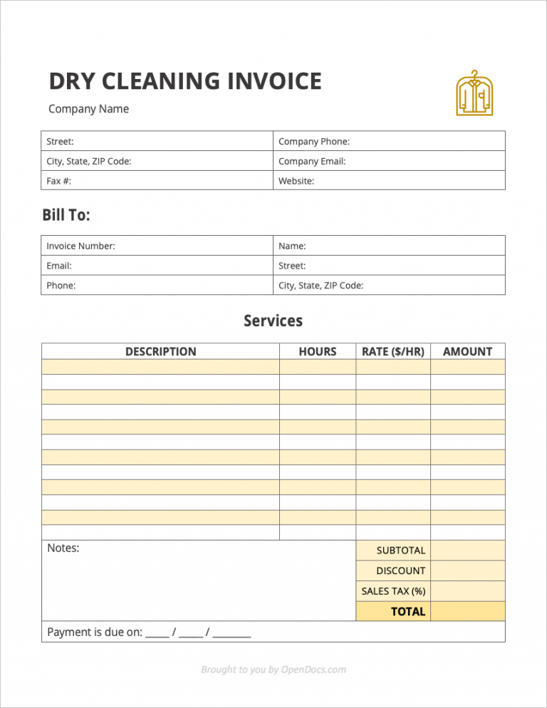 Free Carpet Cleaning Invoice Template PDF WORD EXCEL