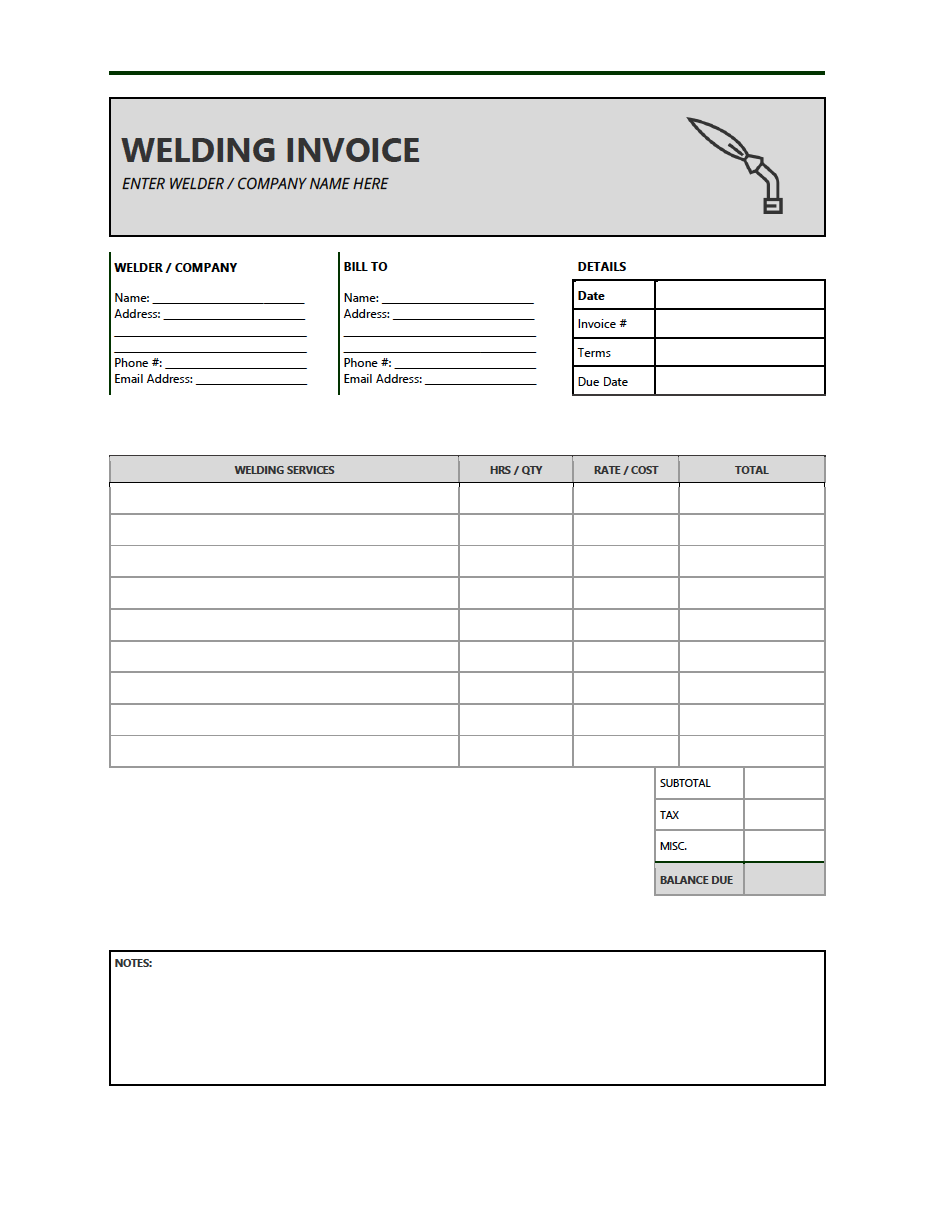 business plan example welding