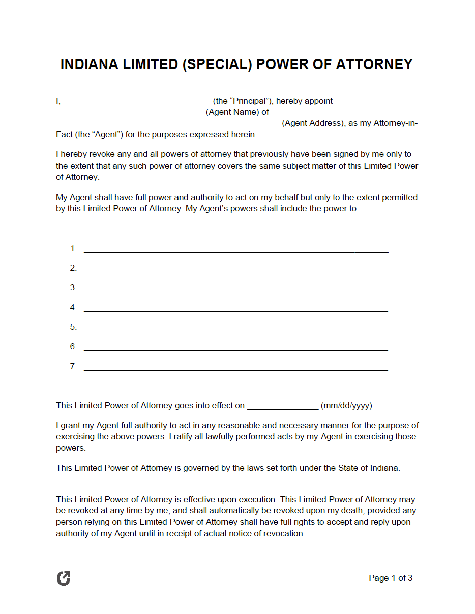 free-indiana-limited-power-of-attorney-form-pdf-word-rtf