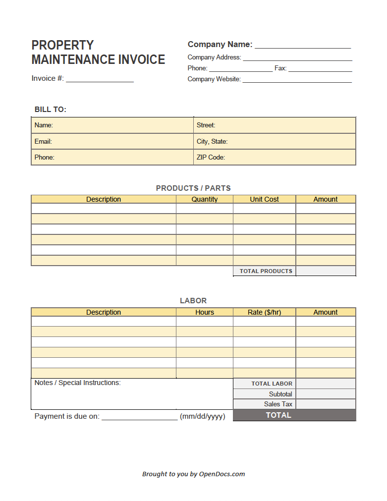 free-property-maintenance-invoice-template-pdf-word-excel